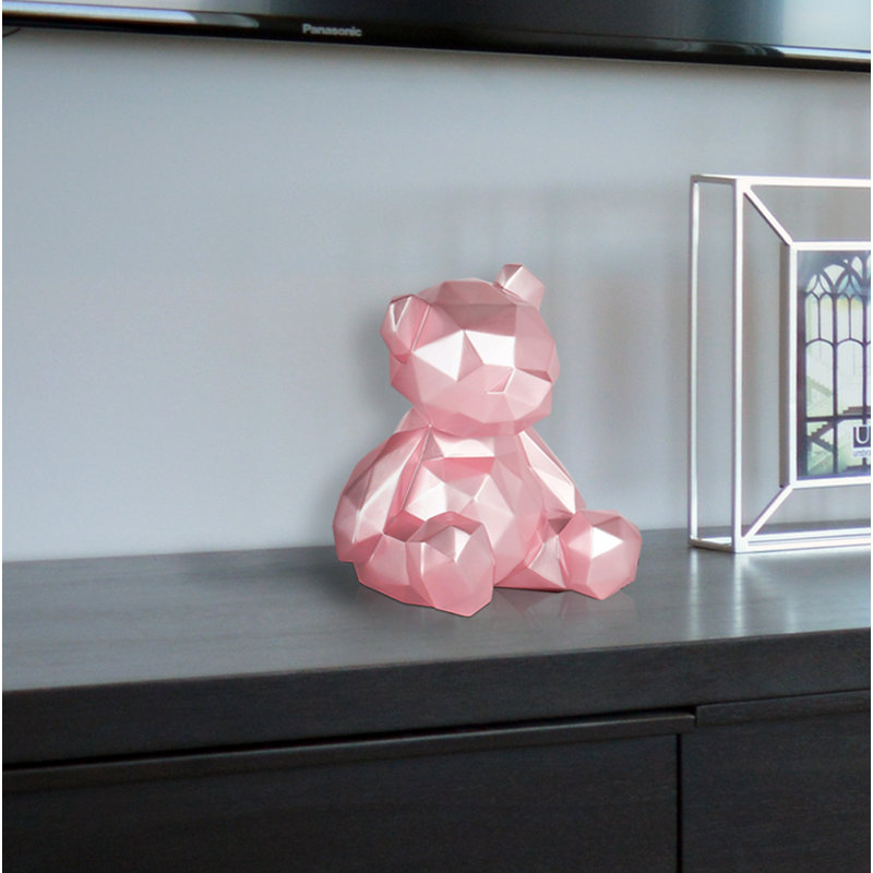 Animals Figurines & Sculptures, 20cm H x 18cm W x 16cm D, Pink