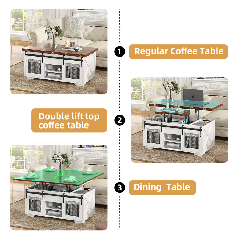 Table basse Ramapo, Noyer