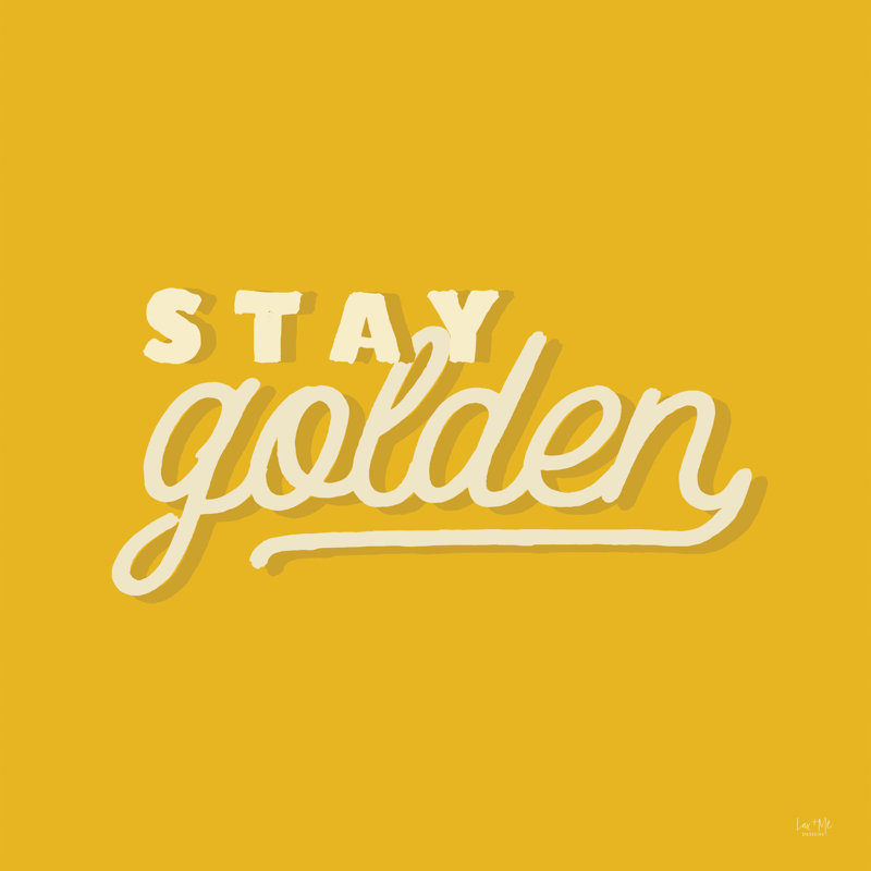 Stay Golden 2886194, H 12 po x l 12 po, Non, Toile tendue