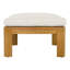 Ensemble de conversation pour patio 3 pièces - Canapé modulaire relaxant avec structure et coussins en bois massif - Brun naturel