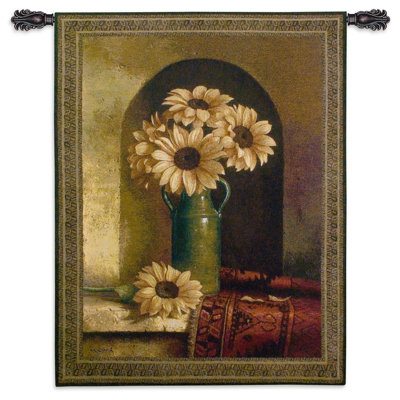 Motif floral tournesols avec tapis persan