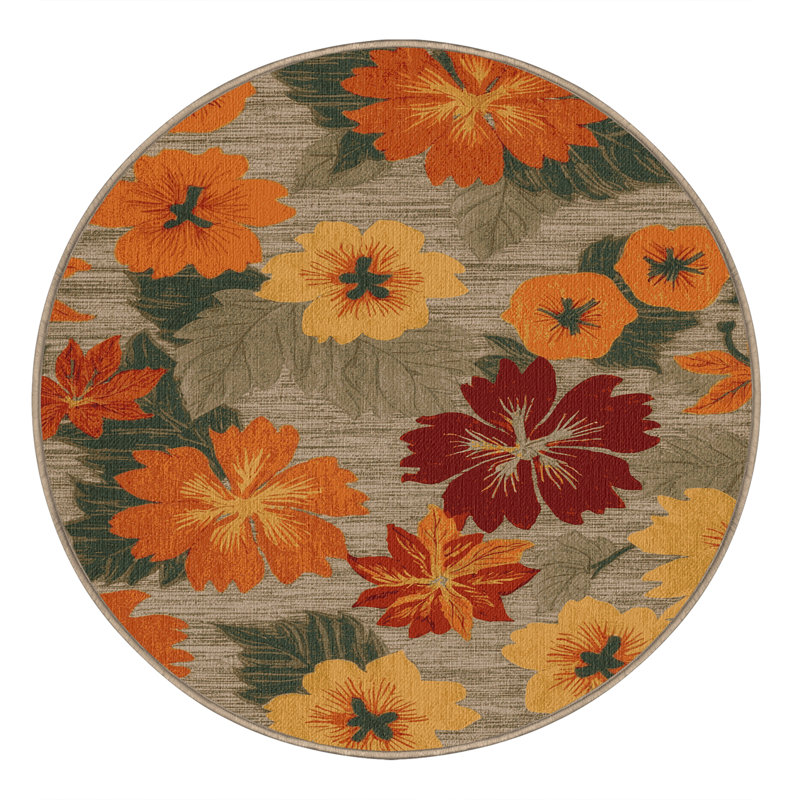  Tapis lavable Nasturtium, Rond 3 pi