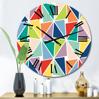 Horloge murale multicolore
