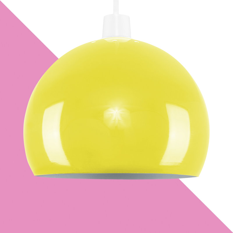 14.7cm H Metal Bowl Pendant Shade ( Screw On ), Yellow