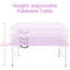 Table pliante portative 4 pi mauve pâle et pliable pour intérieur et extérieur 135 kg-510197384