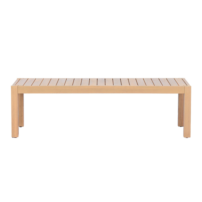 Table basse d'extérieur 47,24 po en bois d'acacia massif (teck clair)