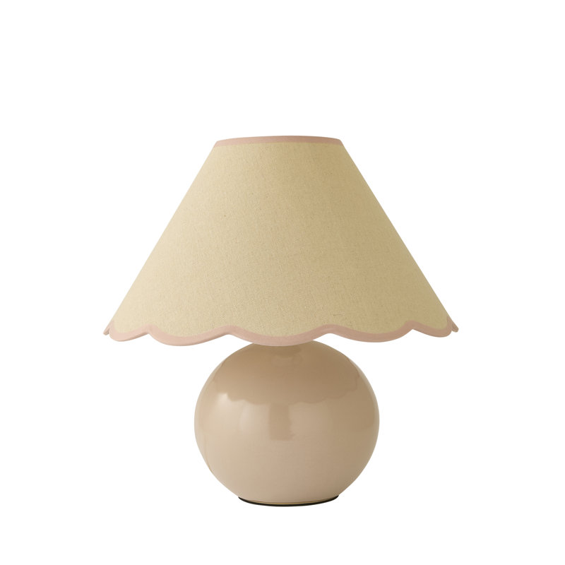 Berngard 37cm Lamp, Pink/White, Cream, No