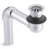 1.25" Grid Shower Drain With Overflow