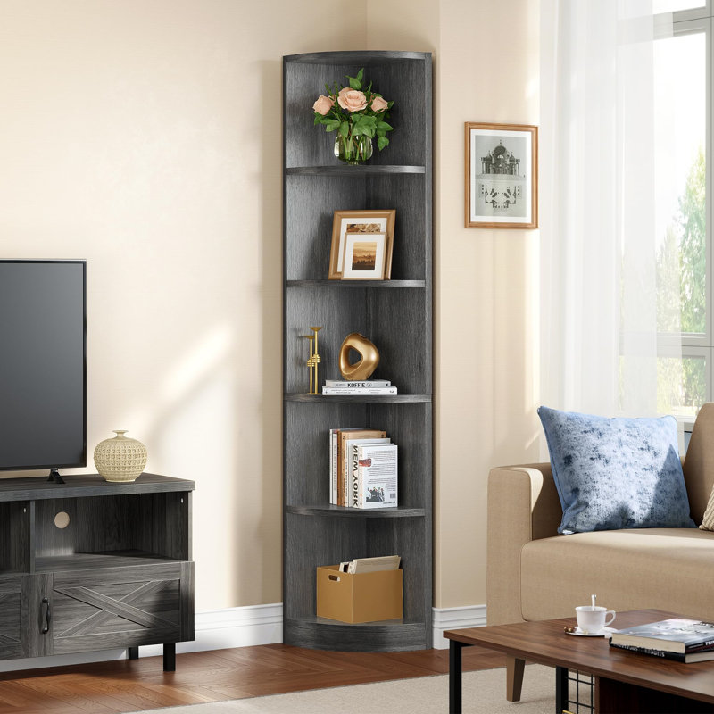 180cm H x 11.7cm W Corner Bookcase