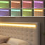 Lit flottant rembourré en polyuréthane Bocar avec capitonnage, blanc ou noir-267679809-267679814