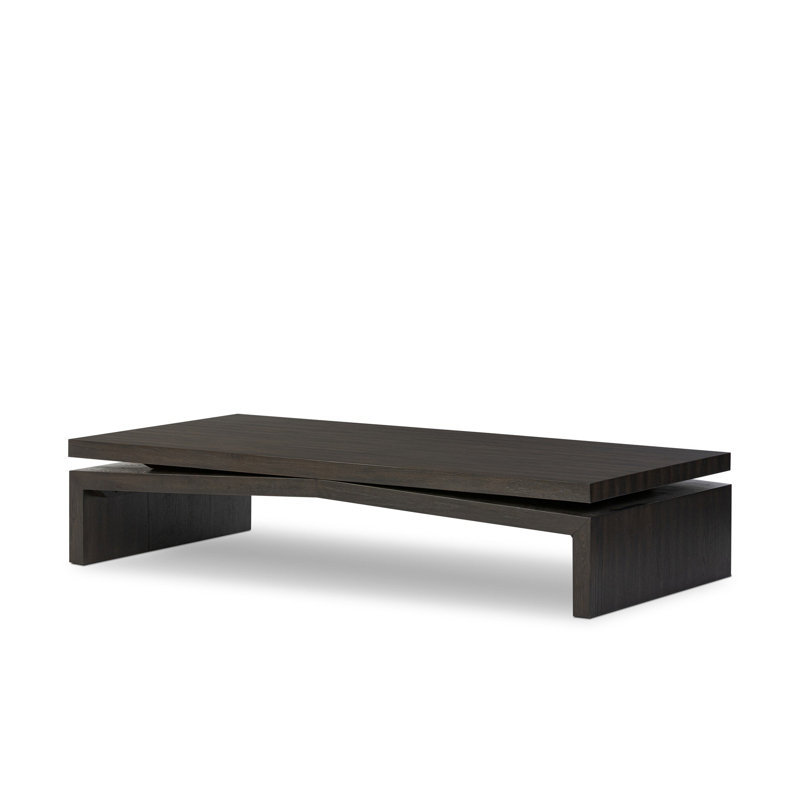 Matthes Rectangular Single Coffee Table, Smoked Black Venee