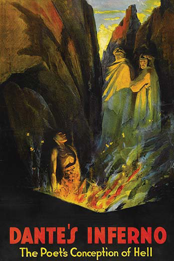 L’enfer de dante-impression de publicités, H 36 po x l 24 po x P 1,5 po