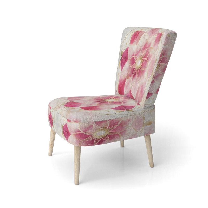 Chaise d'appoint Boho Mandala - Mandala rose - Chaise d'appoint Boho Glam Bloom, Chaise d'appoint sans accoudoirs