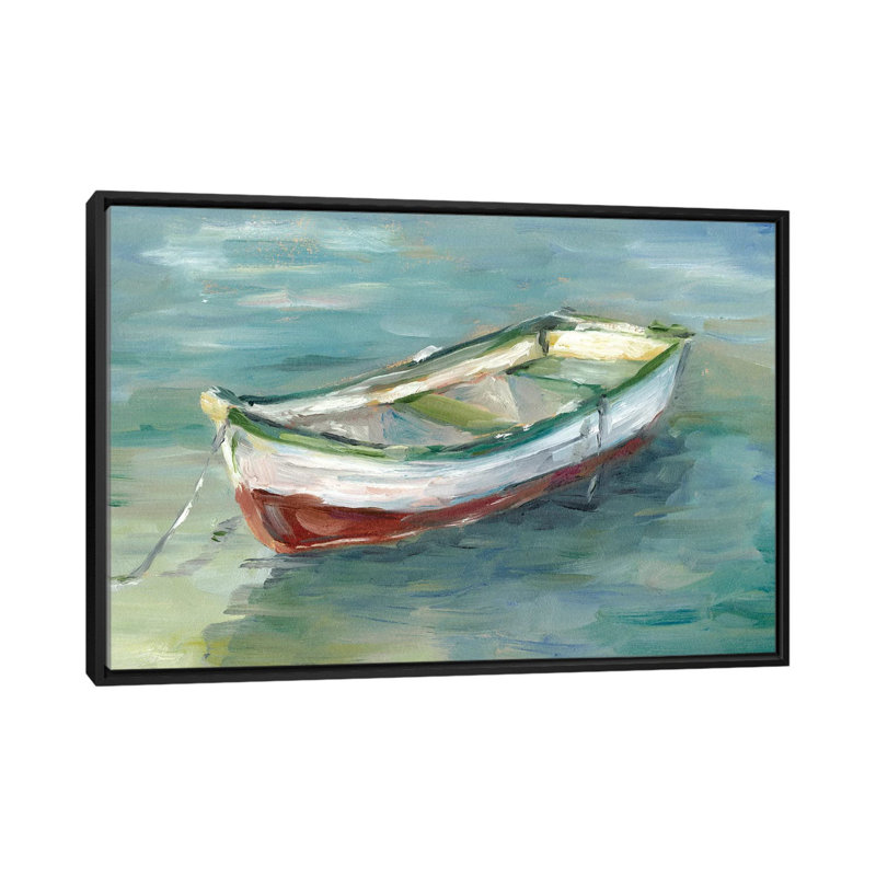 « par the shore i », impression sur toile, H 18 po x l 26 po x P 1,5 po, Toile avec cadre noir, Pas de tapis