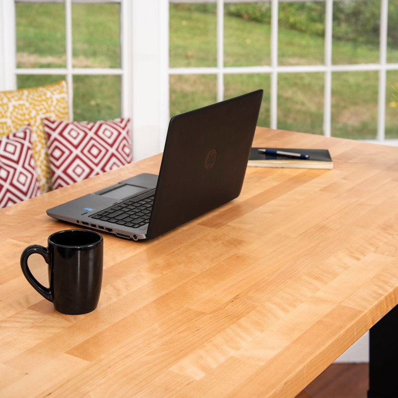 Bureau debout à hauteur ajustable électrique, H 26 po x l 59 po x P 29,5 po, Bouleau naturel / gris anthracite