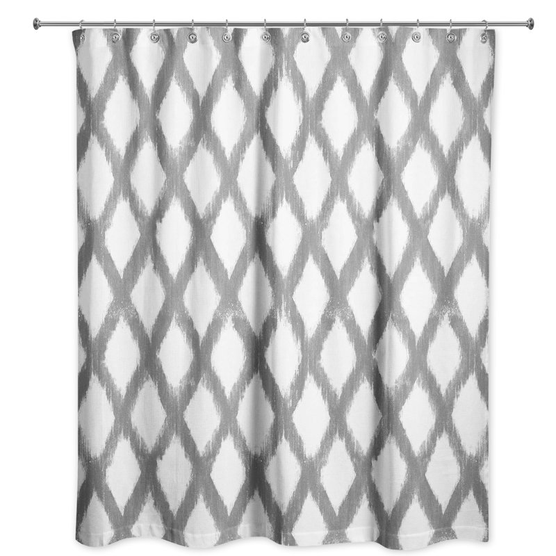 Rideau de douche simple Laskowski, Gris