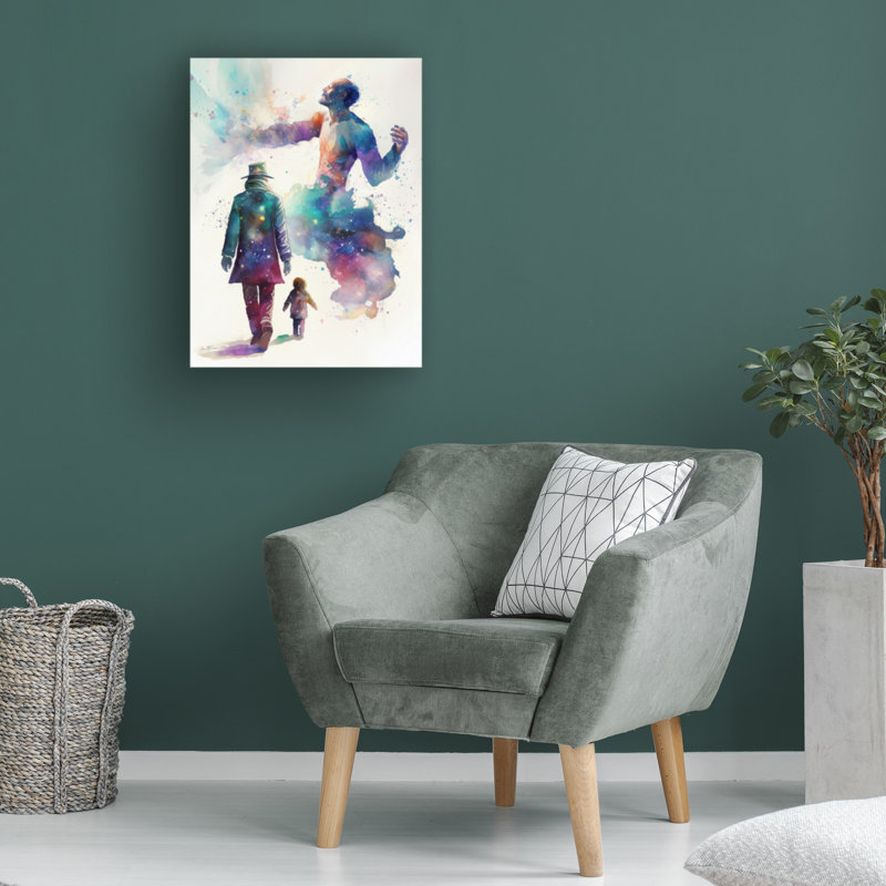 Œuvre sur toile, «l'encadré Ben Heine, père fils et grand-père», H 19 po x l 14 po