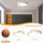 Dimmable Wood LED Flush Mount Ceiling Lights, 5CCT 2700K-6000K Hallway Lighting Fixtures, Minimalist Circular Ceiling Lamp For Bedroom Laundry Room Kitchen Entryway-116098760-116098761
