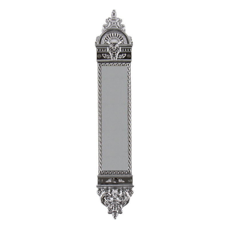 New Orleans Push Plate, Bright Chrome