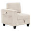 Ensemble de salon modulaire 6 pièces avec ports de charge, velours côtelé beige et rangement modulaire, pour utilisation-1228856553