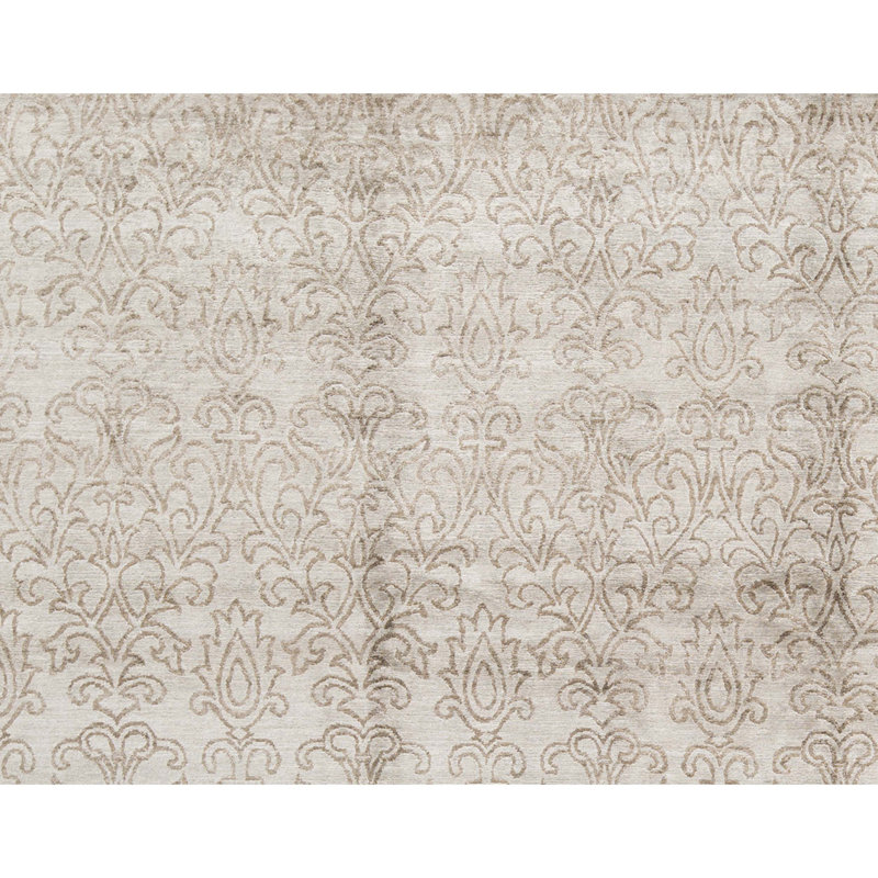 Tapis chameau et beige noué à la main de haute qualité