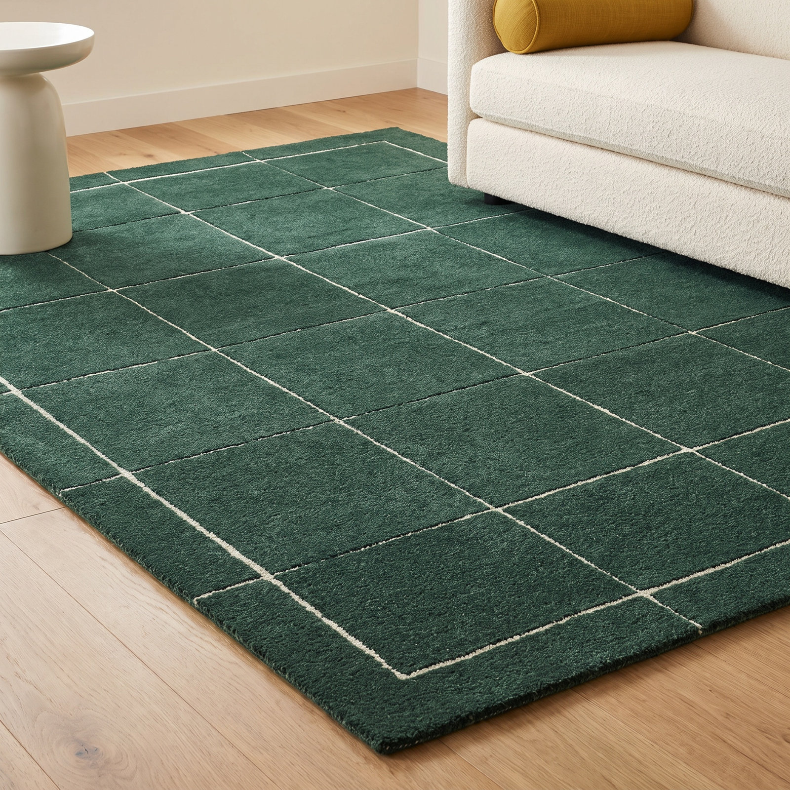 Mallory Hand-Woven Green Rug, Rectangle 8' x 10'