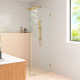 Solaris 36 in. x 78 in. Fully Frameless Radius Single Fixed Shower Panel