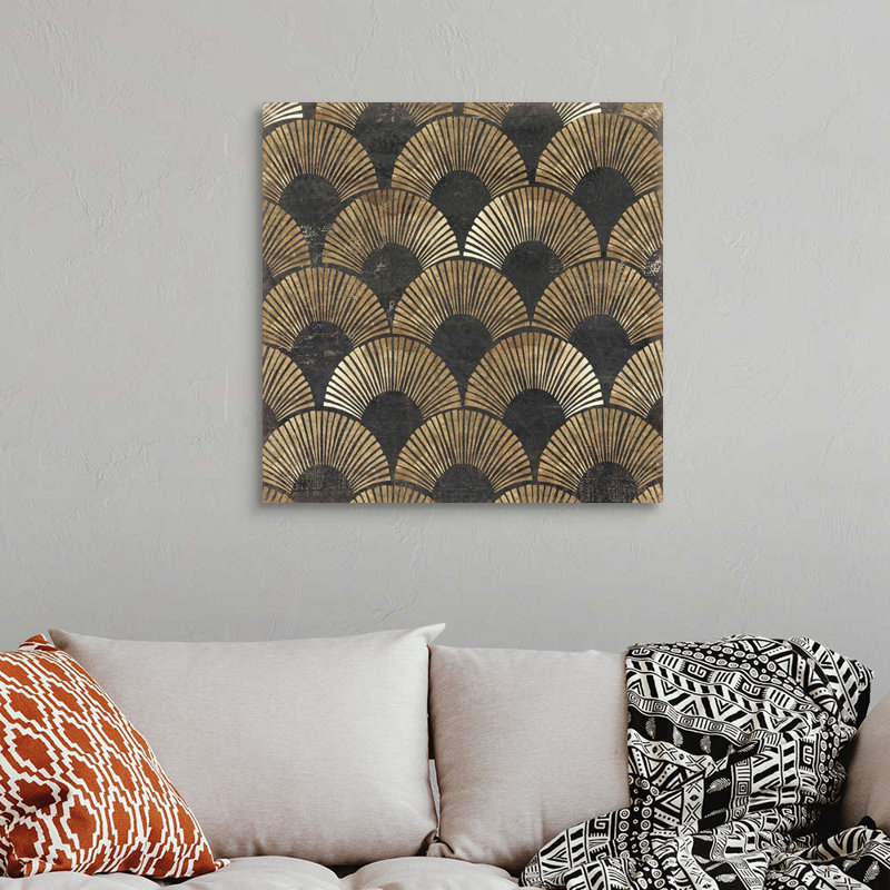 Golden Art Deco II by Aimee Wilson - Print on Canvas, Wrapped Canvas, 30" H x 30" W, No Frame