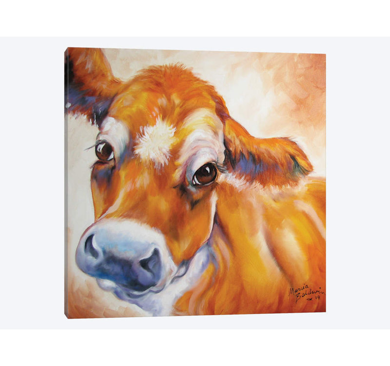 « my jersey cow commission », impression sur toile, H 12 po x l 12 po x P 1,5 po, Toile tendue, Pas de tapis