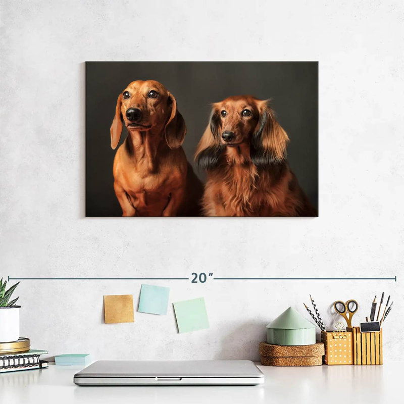 Brampt Dachshund Couple, 8" H x 12" W