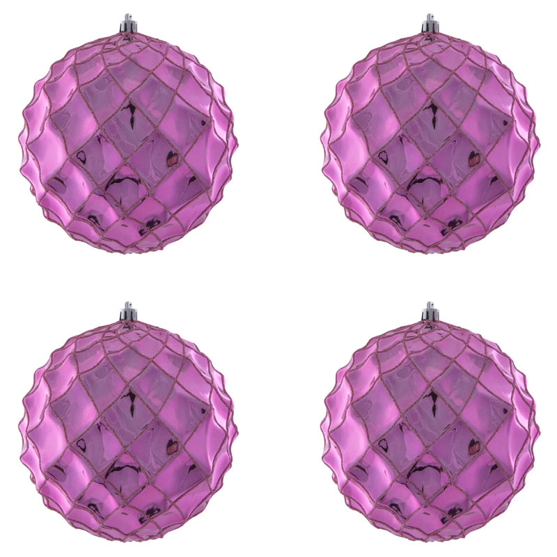 Ornement en forme de boule brillante, Mauve