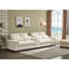 Canapé modulaire à 6 places beige avec console, charge, lecture, porte-gobelets, microfibre, structure en bois massif, profondeur de 128 po, largeur de 65 po, hauteur de 37,78 po, poids de 303,48 lb, lampe, hauteur