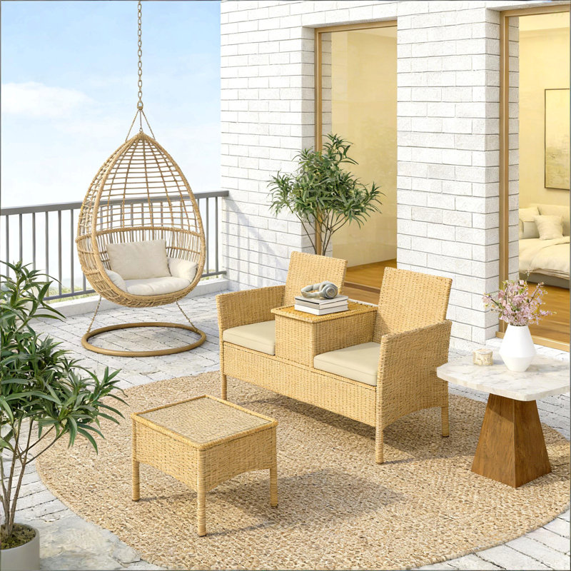 Causeuse de patio, canapé d'extérieur