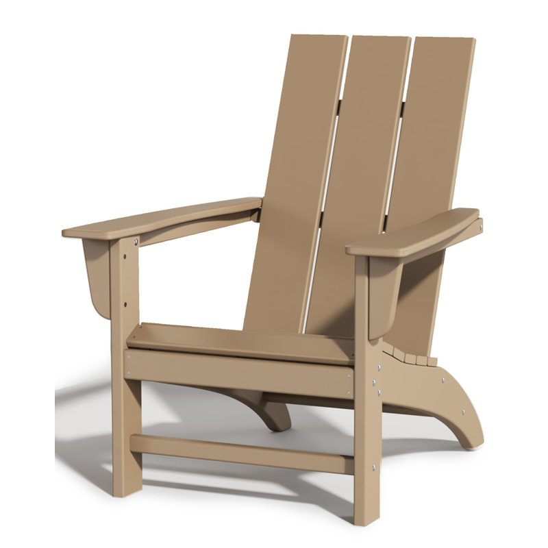 Atchison Outdoor Adirondack Chair, Weathered Wood