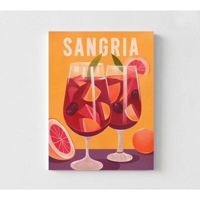 «Bright Sangria» - Art mural de fruits et cuisine