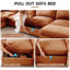 Chenille orange à 4 places en forme de U avec 2 repose-pieds, tiroir de rangement modulaire surdimensionné sous chaque siège, conception intégrée et coussins d'accoudoirs, tissu en forme de croissant Clean Line, doux-717702700