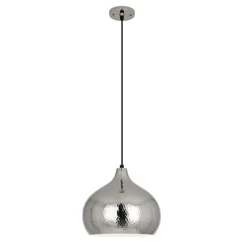 Dal 1 - Light Pendant, Polished Nickel/Black, Polished Nickel