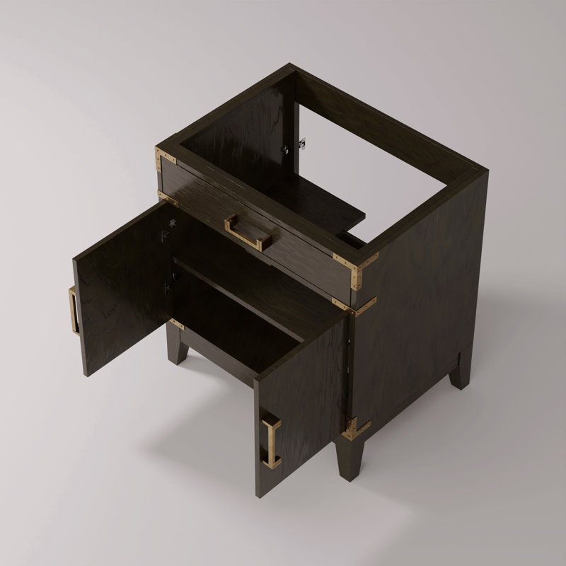 Meuble-lavabo simple 30 po X P 22 po D, Brun