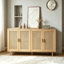 Console en bois avec 2 armoires, bois