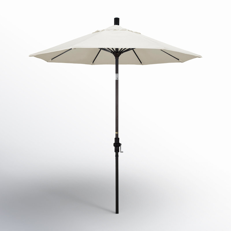 Parasol de marché 7,5 pi Brent, Blanc - oléfine