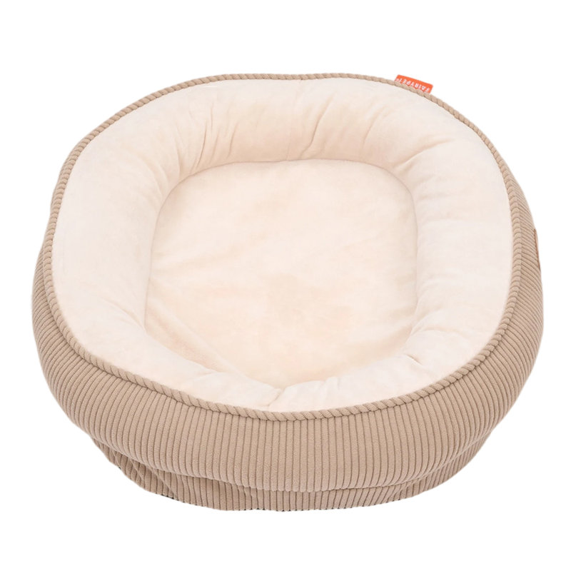 Polyester Pet Bed, Brown, 12.5cm H x 50cm W x 40cm D