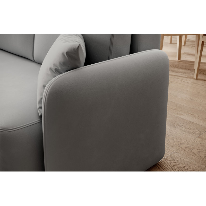 Marleah 3 Seater Sofa Bed, Light Grey, Left Hand Facing