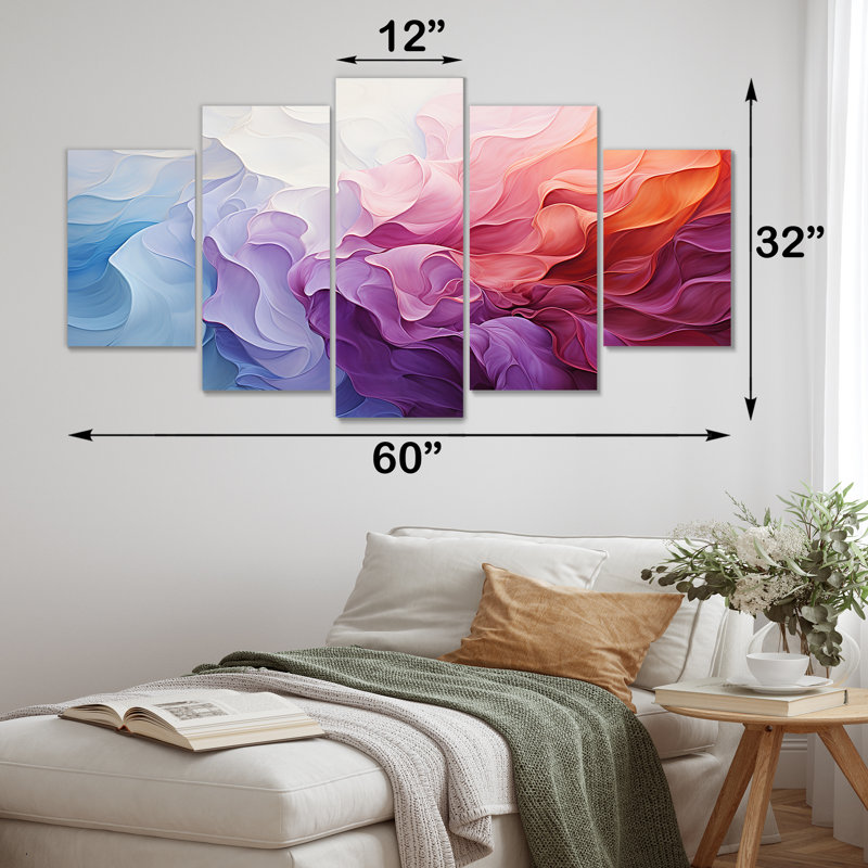 Art mural multicolore arc-en-ciel multicolore pour salon