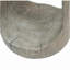 Table d'appoint d'extérieur, table de bout à conception creuse, table de tabouret de jardin de patio, table d'appoint décorative pour terrasse de balcon de plage, béton léger, texture semblable au bois, couleur grise-720926828