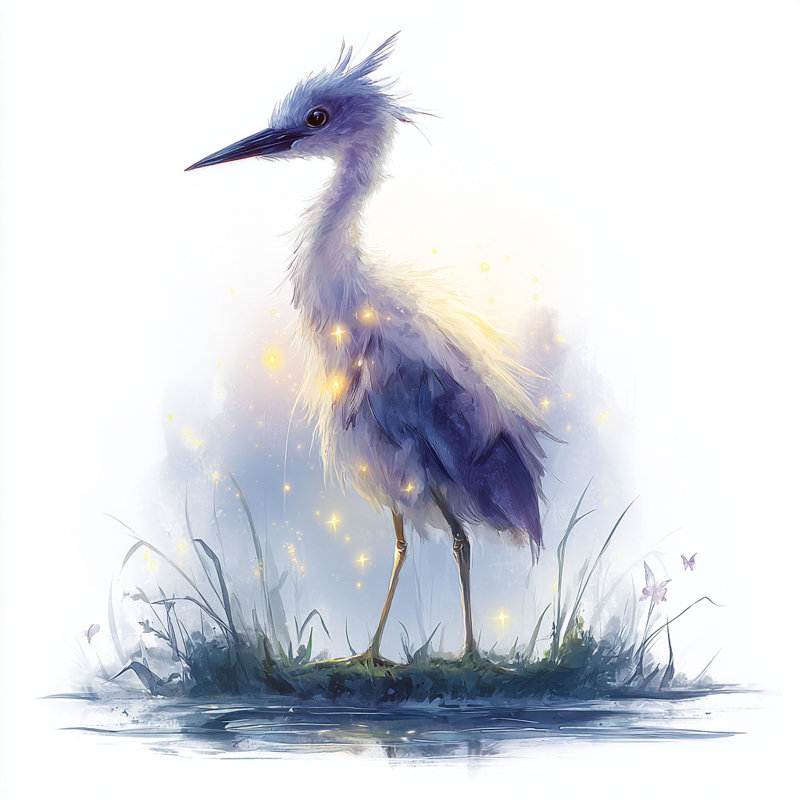 «Heron at Dawn», art mural sur toile tendue