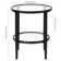 Hera 19.63'' Wide Round Side Table With Clear Glass Shelf
