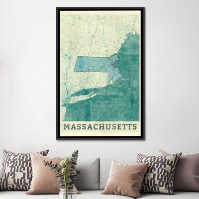 " Massachusetts Map " by Hubert Roguski