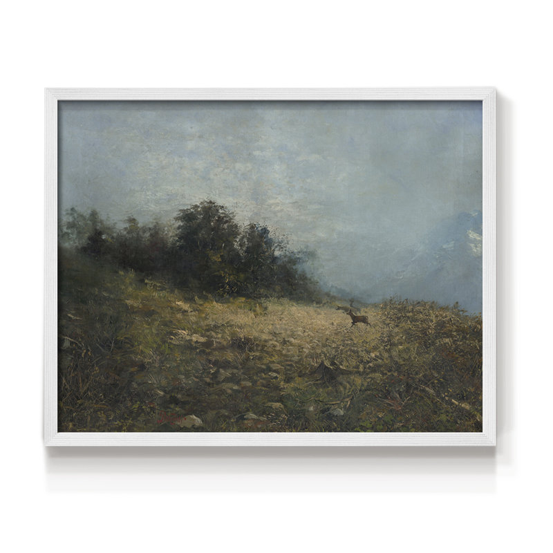 Paysages rétro - DCLXII - Reproduction encadrée - Restickable, H 11 po x l 14 po, Blanc