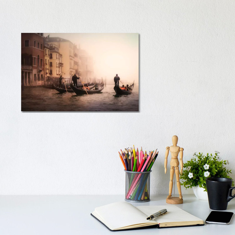 Foggy Venice by Ute Scherhag - Gallery-Wrapped Canvas Giclée on Canvas, No Frame, 20.32 cm H x 30.48 cm W
