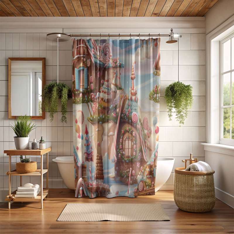 Rideau de douche Candy Haven - Premium, H 74 po x l 71 po